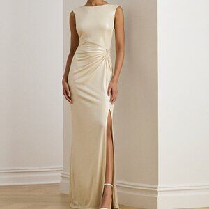Lauren Ralph Lauren Women's Buckle-Trim Metallic Gown